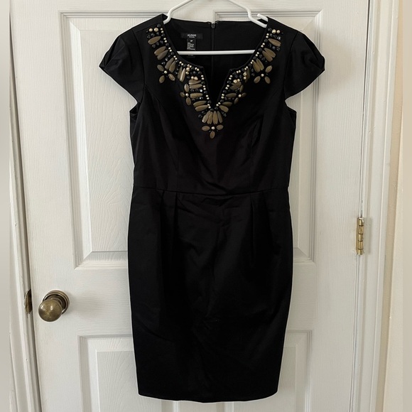 Alfani Dresses & Skirts - Alfani Black Mini Dress with Embellished Neckline